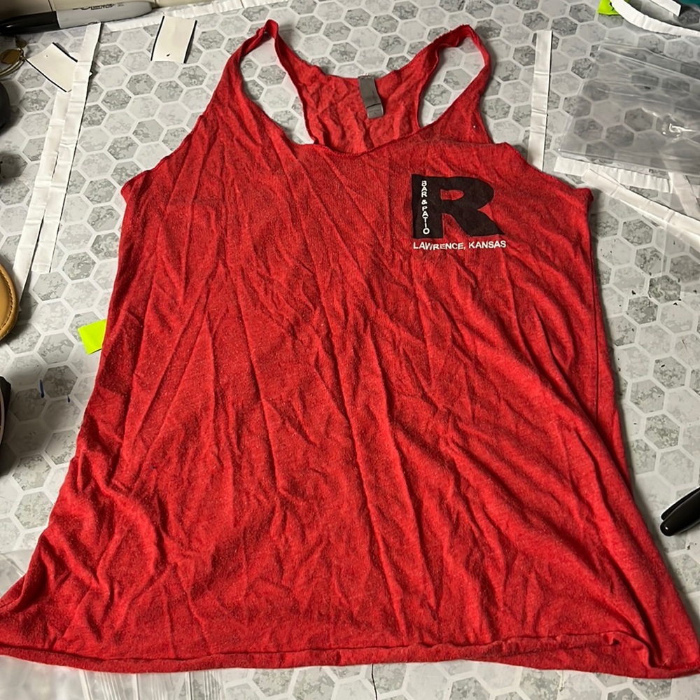 Next Level Large R Bar Patio Racerback Tank Top